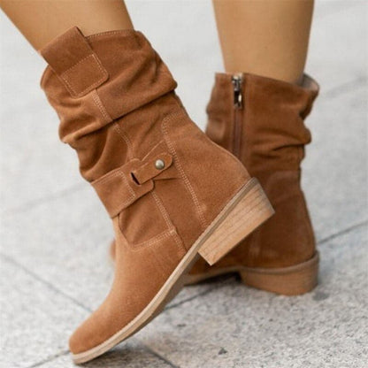 Bottines Femmes Chic en Cuir - Chaussures Élégantes à Talon Haut