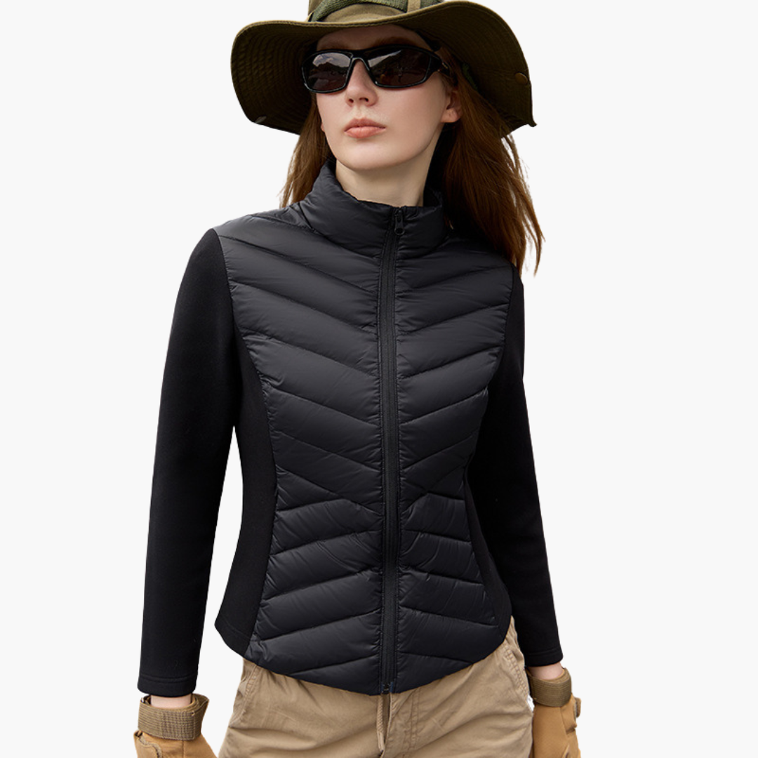Veste Polaire Féminine Éclair et Couches pour Mi-Saison
