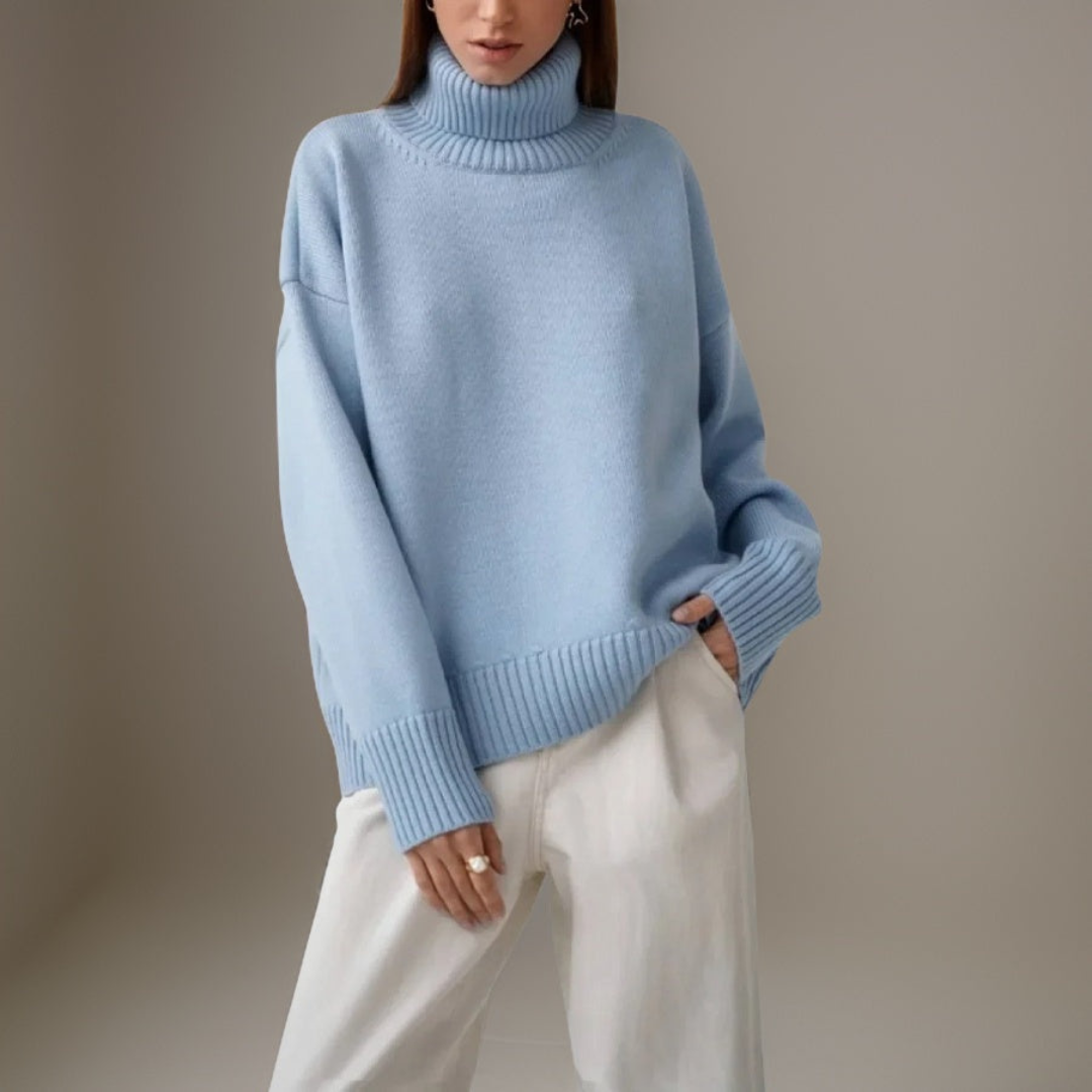 Pull Col Roulé Chic Féminin Hiver