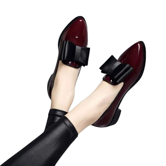 Chaussures à Talon Haut avec Nœud et Bout Arrondi - LuxeStyle