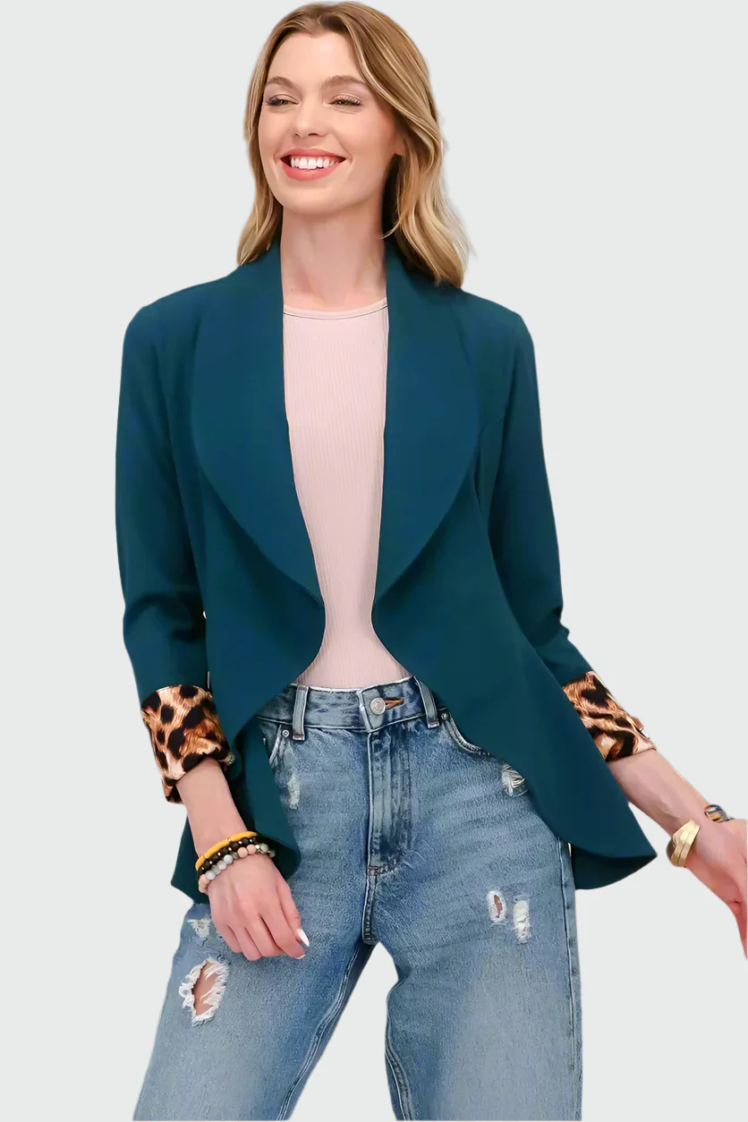Blazer Animalier Chic pour Femme
