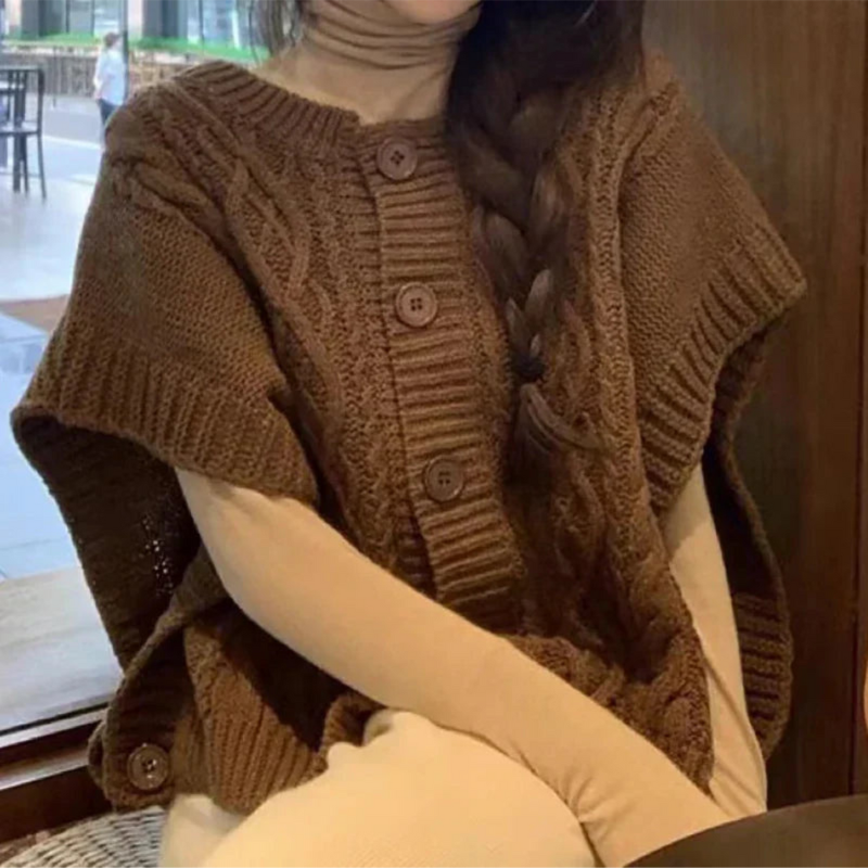 Gilet femme sans manches en maille torsadée naturel