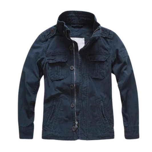 Veste Zippée Longue avec Poches Multiples - LuxeStyle