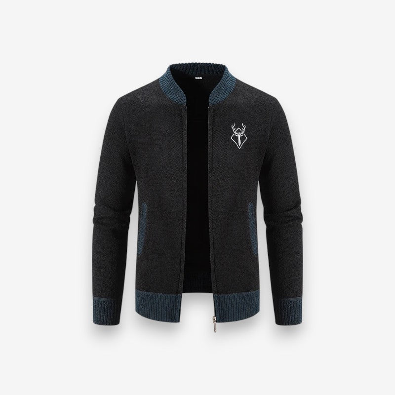 Veste zippée oversize avec poches et manches longues