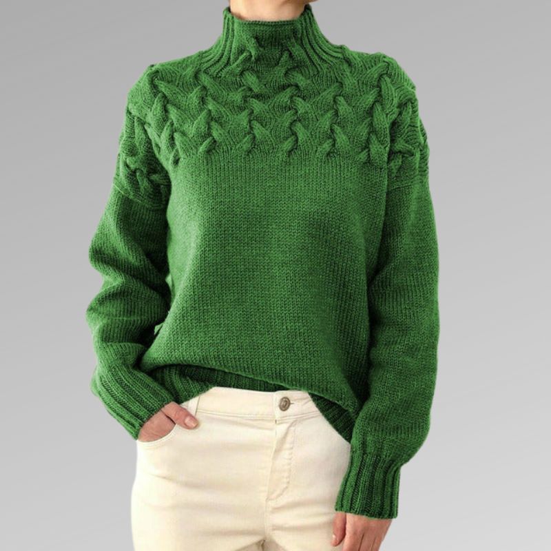 Pull Femme Hiver Laine Marine Élégant