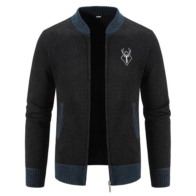 Veste zippée taille slim avec manches longues et poches pratiques