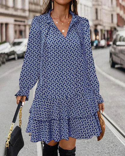 Robe Femme Chic – Robe Longue à Manches avec Style Classique