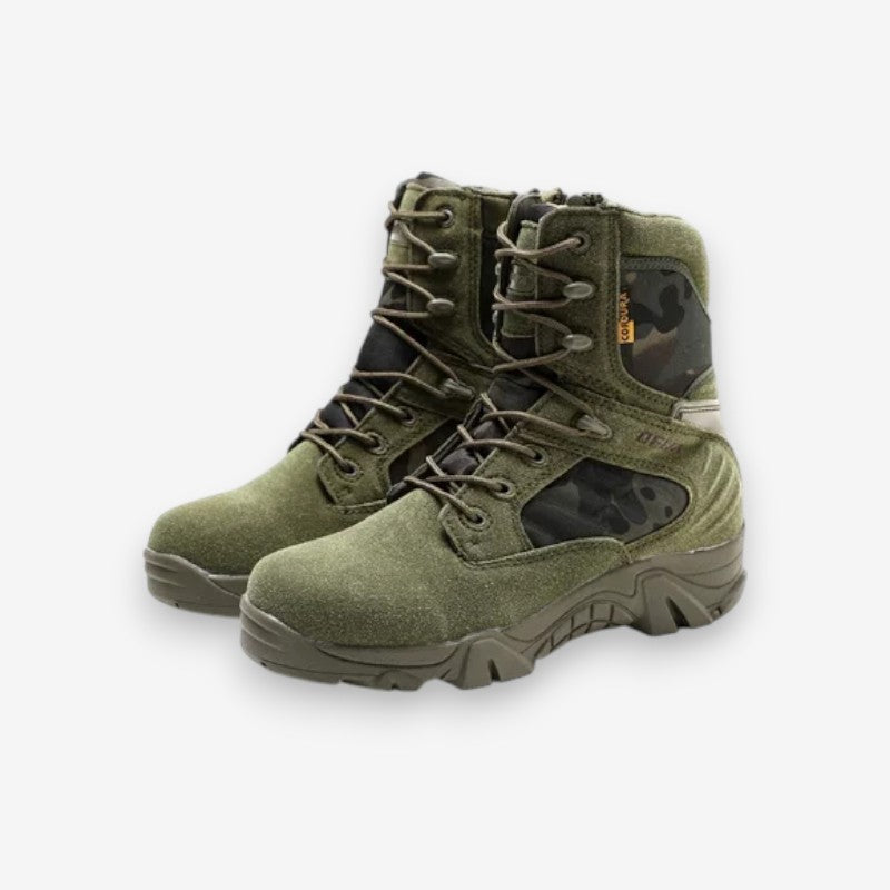 Bottines Militaires à Lacets Rapides