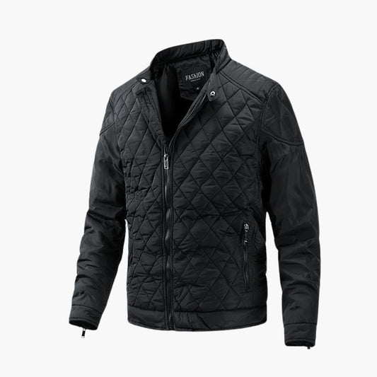 Veste parka noir épais pour homme zippée - LuxeStyle