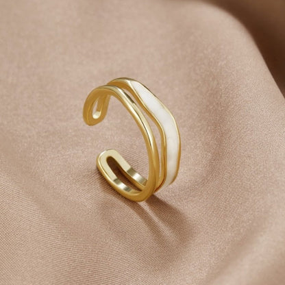 Bague Moderne Ondée Sculptée