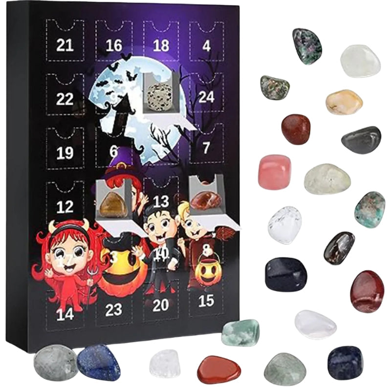 Calendrier d'Halloween Magique 24 Jours avec Pierres et Cadeaux Étonnants - LuxeStyle