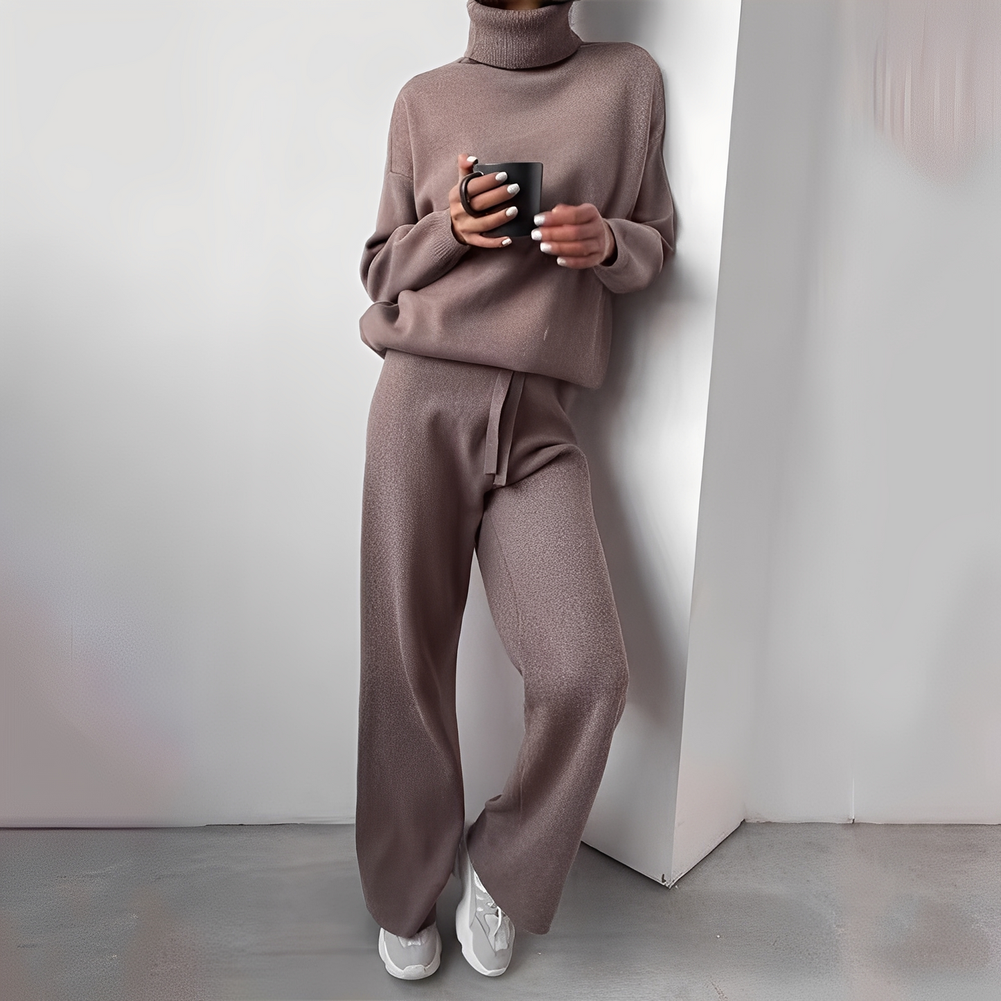 Maillot de Détente Douillet pour Femme - Tenue Deux Pièces Confortable et Chic