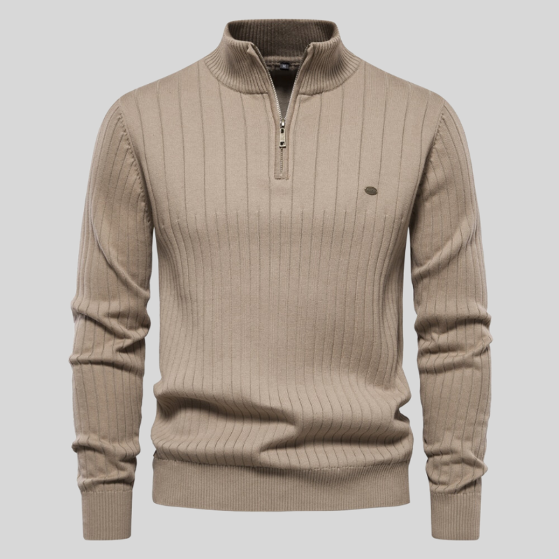 Pull Côtelé Slim Fit pour Homme Élégant