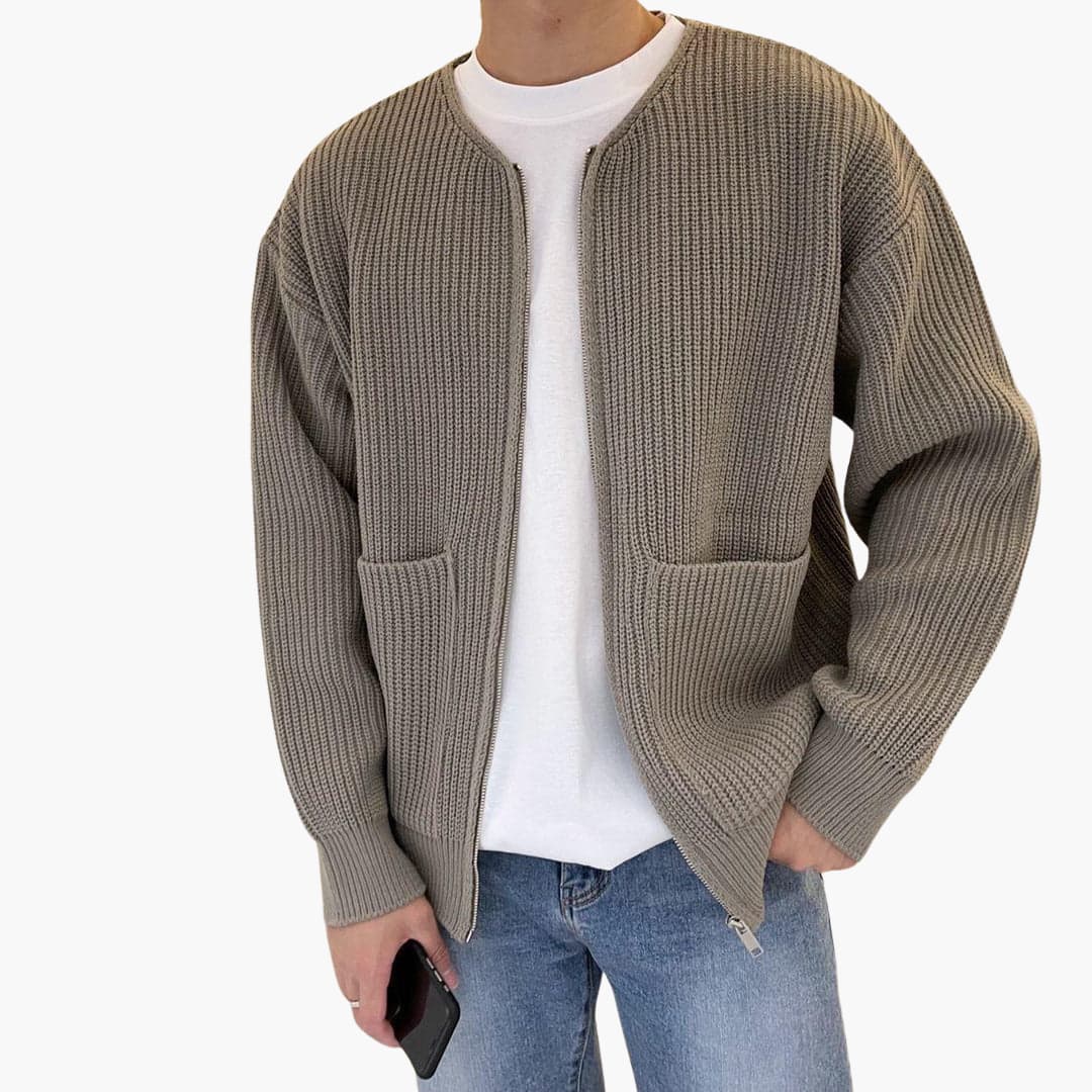 Gilet Maille Cachemire Beige Homme