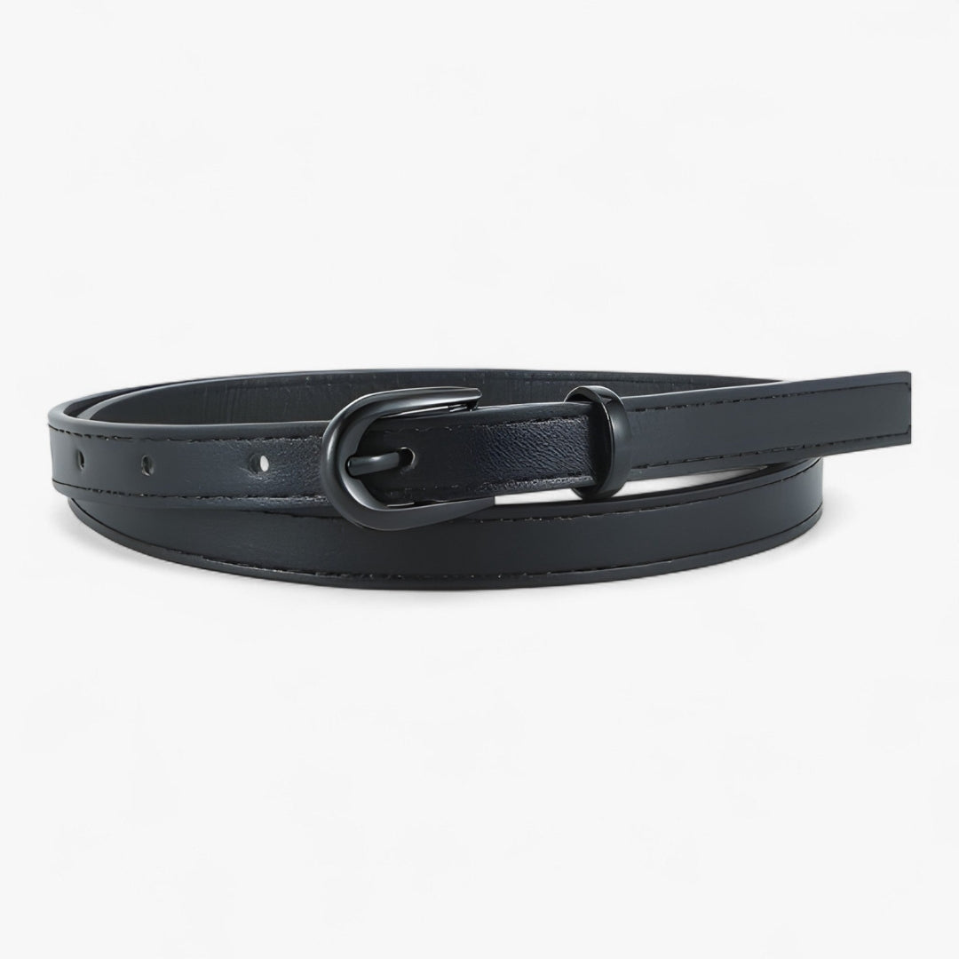 Ceinture Élégante en Cuir avec Boucle Discrète et Taille Réglable