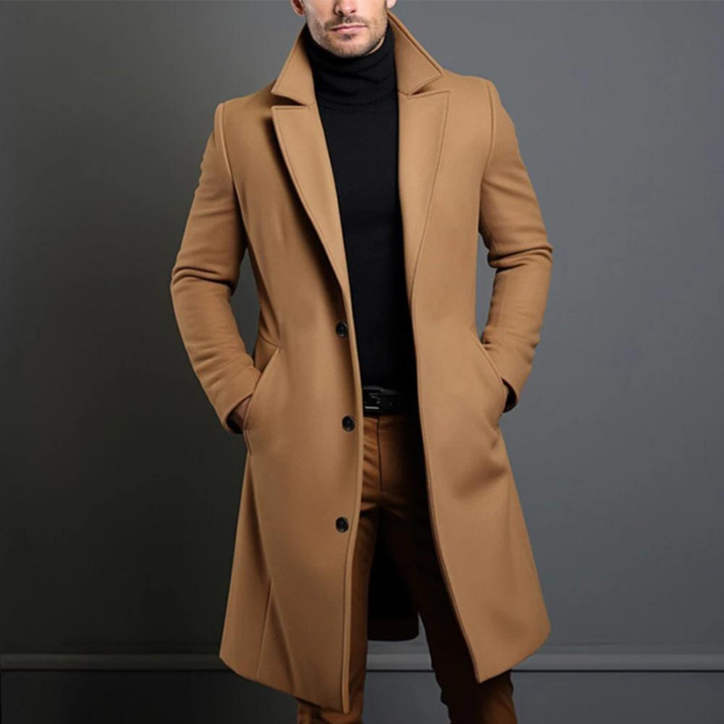 Manteau Homme Hiver Élégant – Laine Douce et Chaude avec Style Éternel