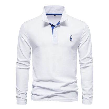 Elegancio™ – Polo Homme Manche Longue Élégance et Confort Durable