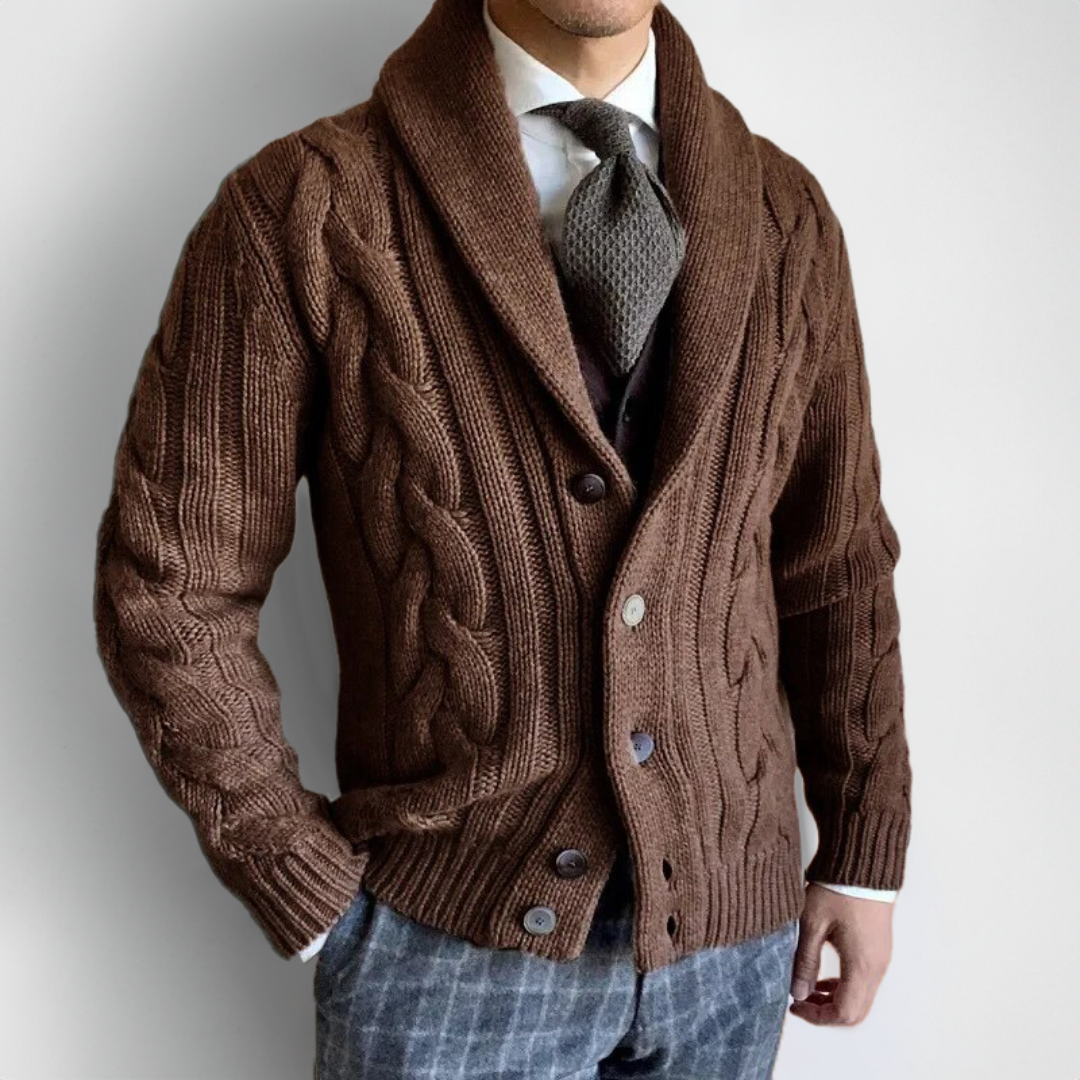 Corbin | Cardigan Col Montant Homme