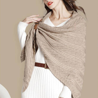Écharpe Triangle Confortable avec Boucles pour Femme | Parfait pour l'Hiver - LuxeStyle