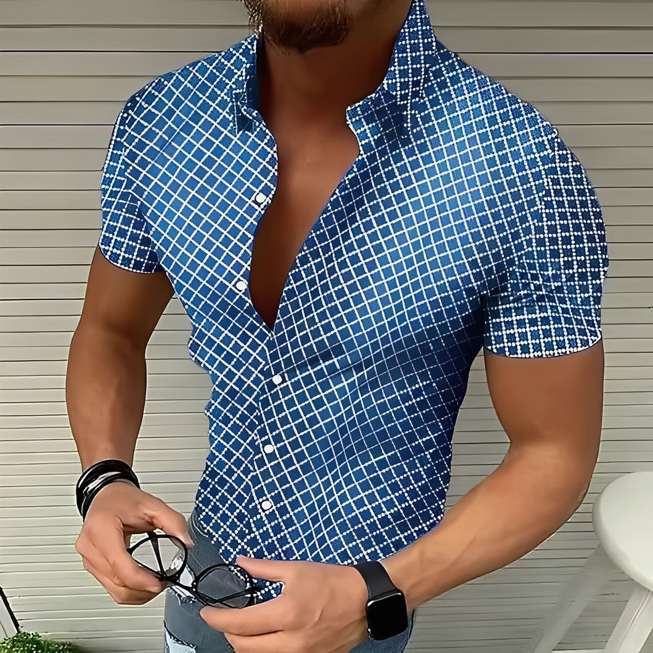 Chemise Homme Élégante Manches Longues pour Travail Quotidien