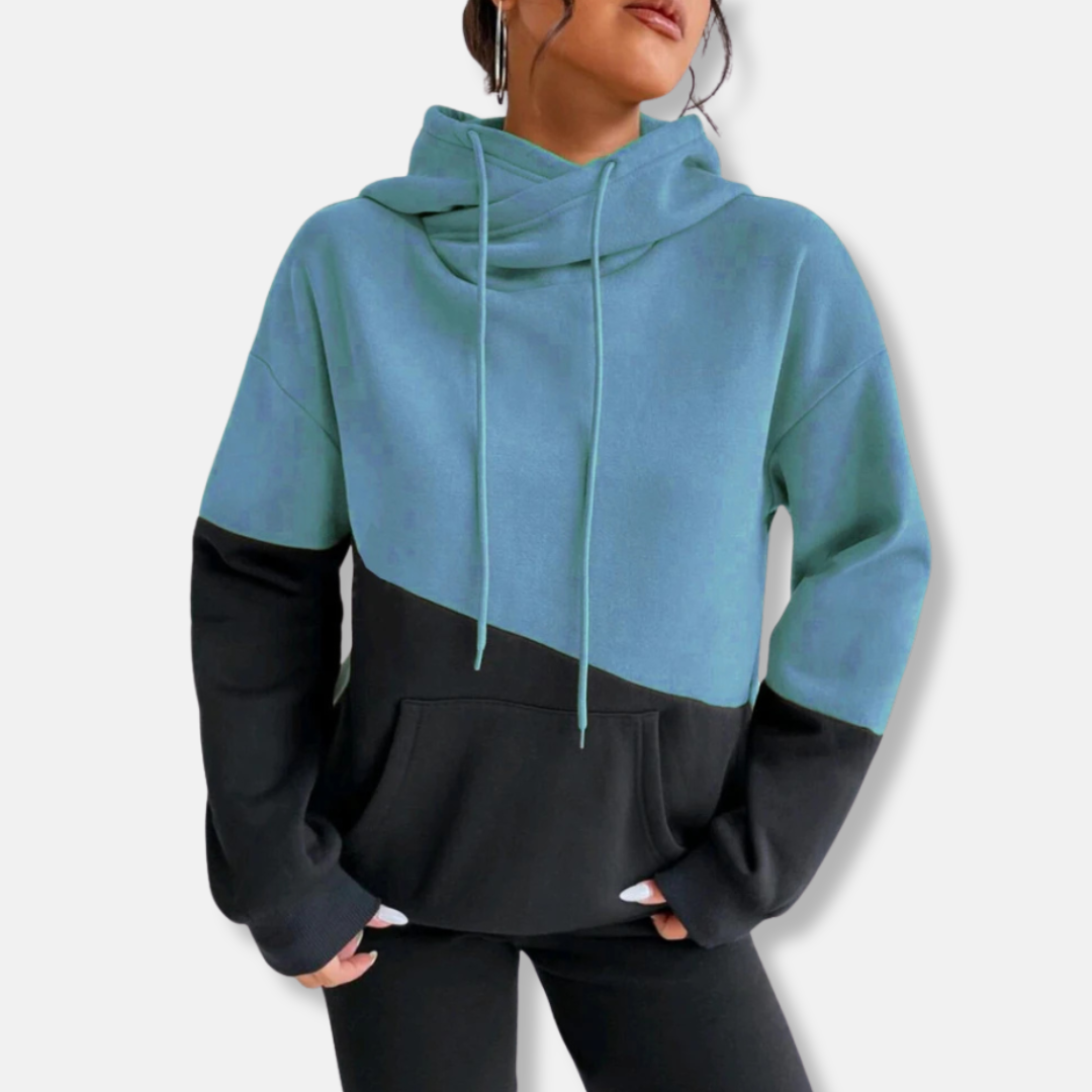 Sweat Capuche Femme Coloré avec Poche Avant pour Streetwear