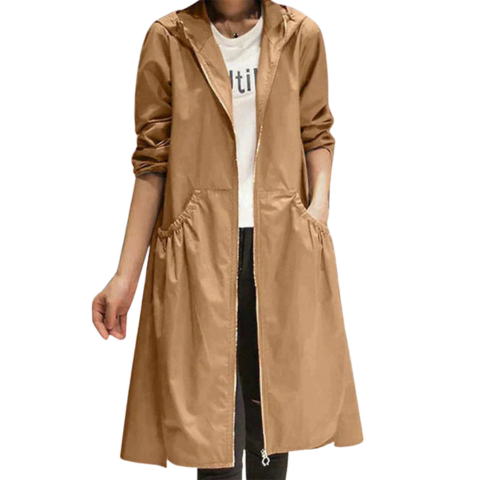 Veste imperméable femme à capuche