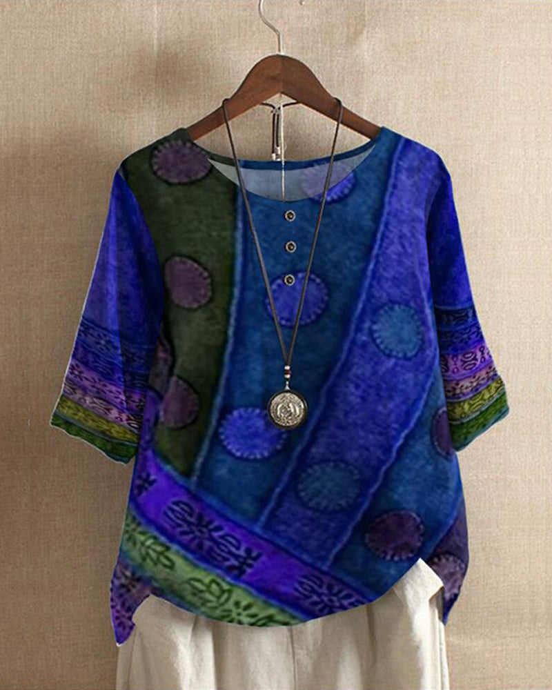 Blouse Féminine Colorée Manches Courtes