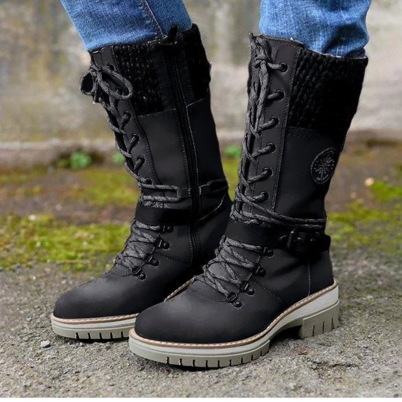 Bottes Femmes à Lacets Élégantes