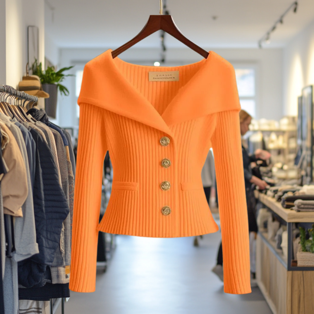 Gilet épais jaune vif pour femme