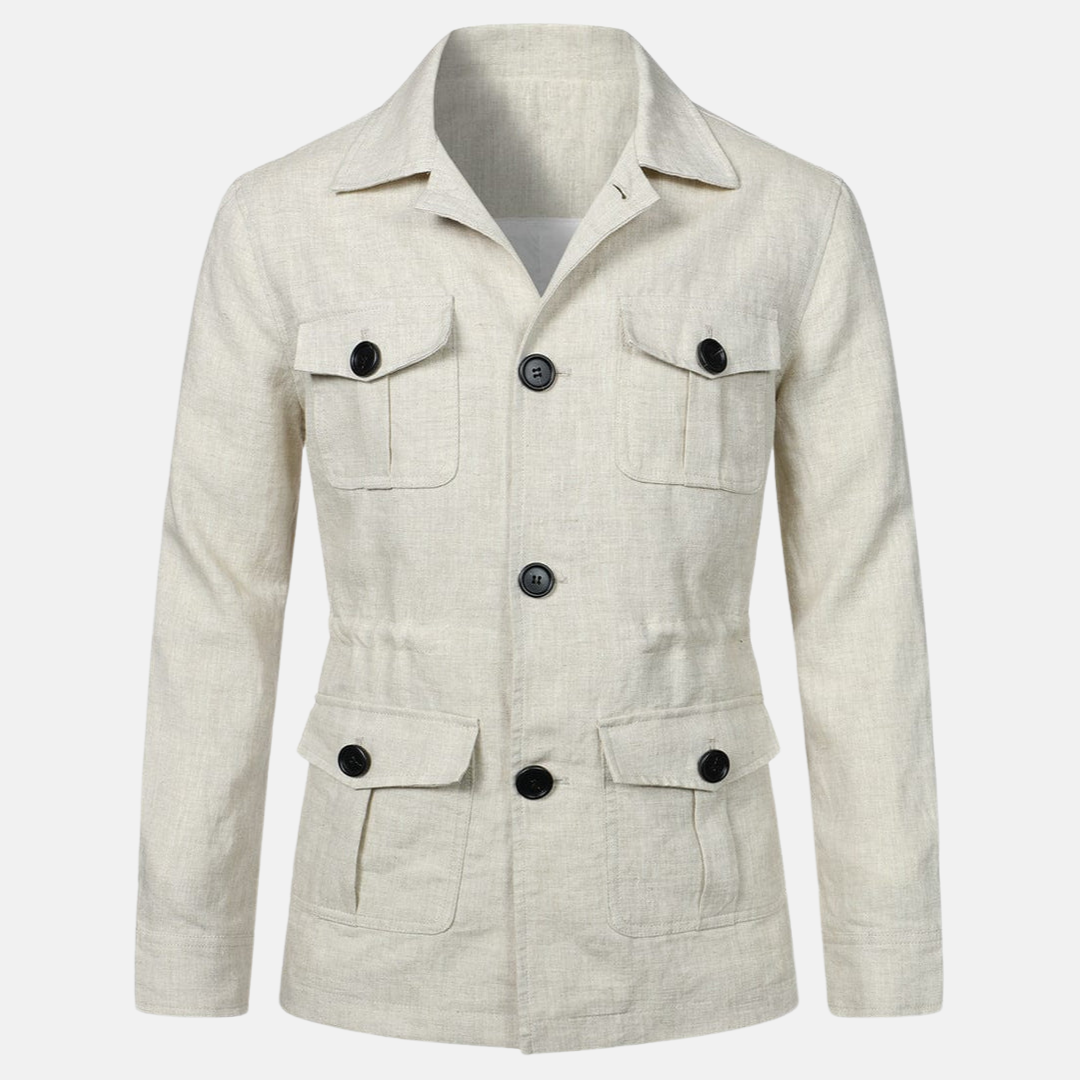 Veste Homme Chic - Coupe Classique avec Poches Pratiques & Fermeture Boutonnée - LuxeStyle