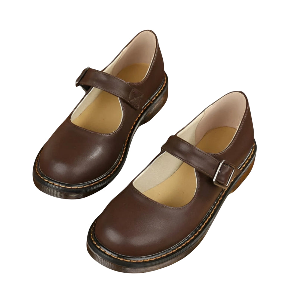 Chaussures Féminines Talon Bas et Bout Rond - LuxeStyle