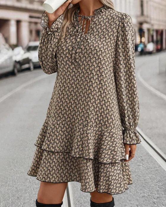 Robe Femme Chic – Robe Longue à Manches avec Style Classique