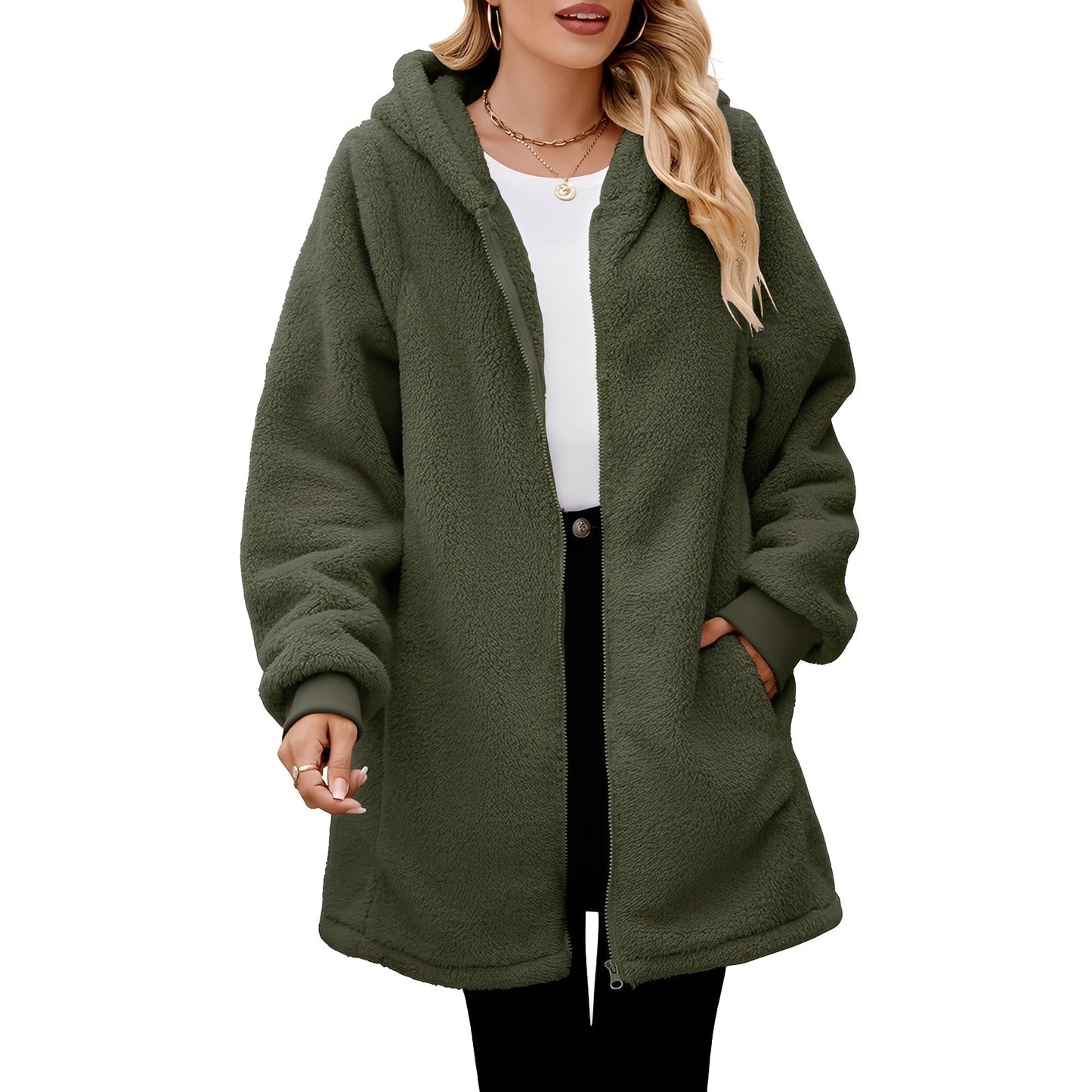 Veste Parka Féminine avec Capuche pour Sport Outdoor