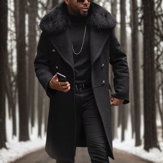 Manteau Homme Classique à Fermeture Éclair avec Col Montant - LuxeStyle