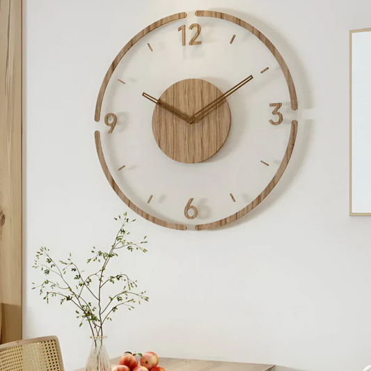Cadran mural en bois tendance contemporaine - LuxeStyle