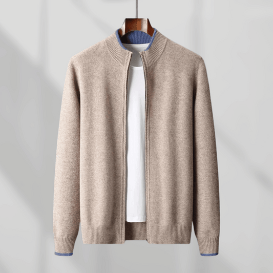 Veste En Cachemire Pour Homme Avec Manches Longues | Zippée