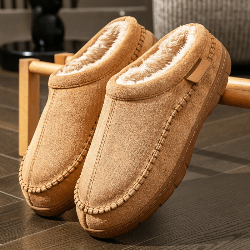 Chaussons Homme Confort Peluche - Pantoufles Chaude et Douillettes