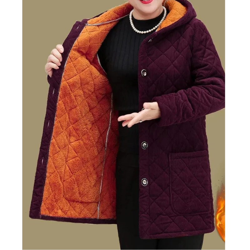 Veste Chaude Hivernale Pour Femme Avec Doublure Polaire Et Manches Longues