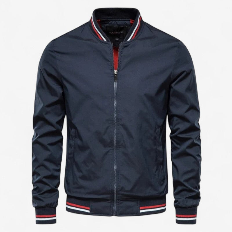 Veste Bomber Élégante Zippée avec Pochettes Côtelées