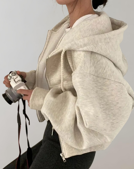 Sweat à Capuche Élégant pour Femme avec Cordon de Serrage - LuxeStyle