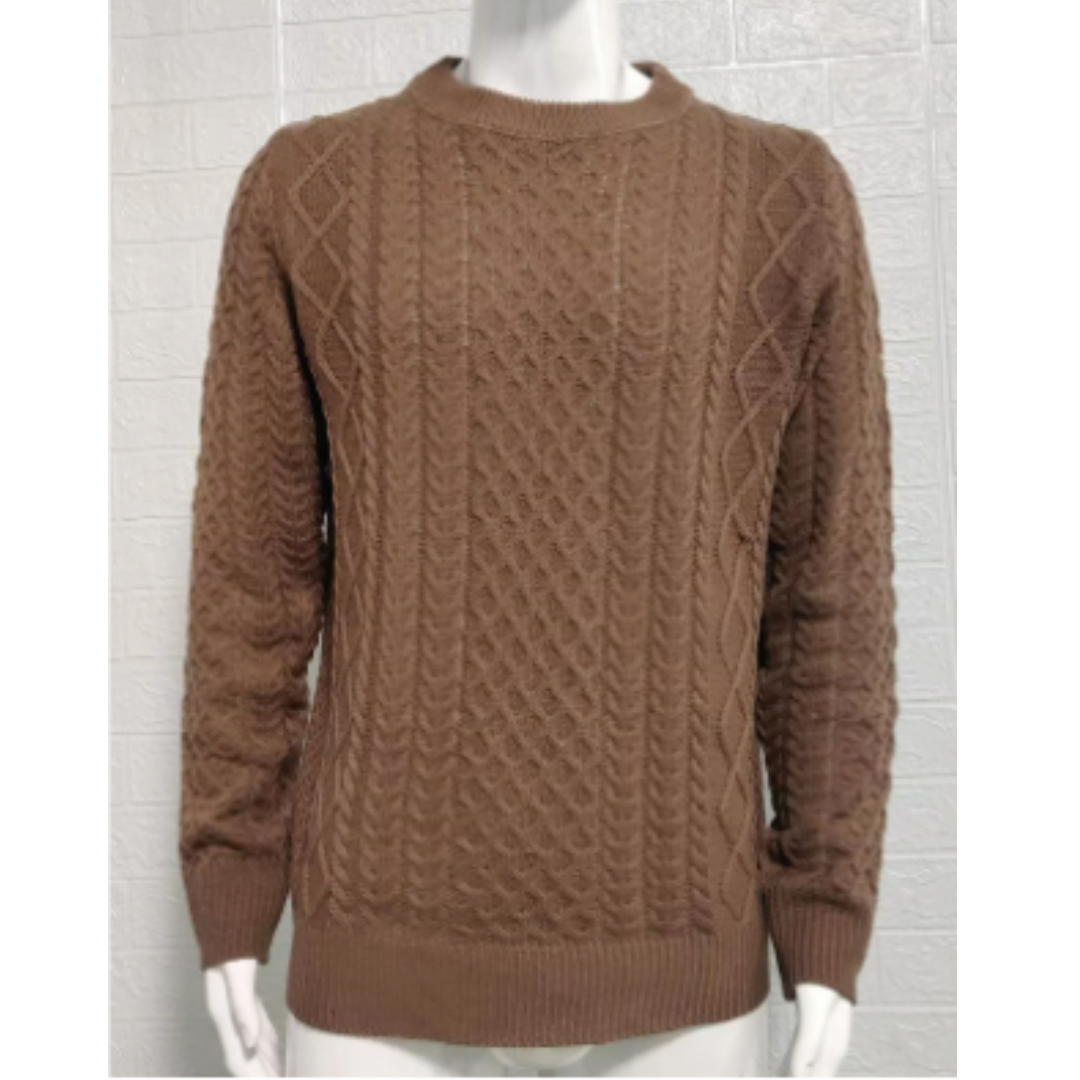 Pull Homme Hiver Chaud Col Ronde
