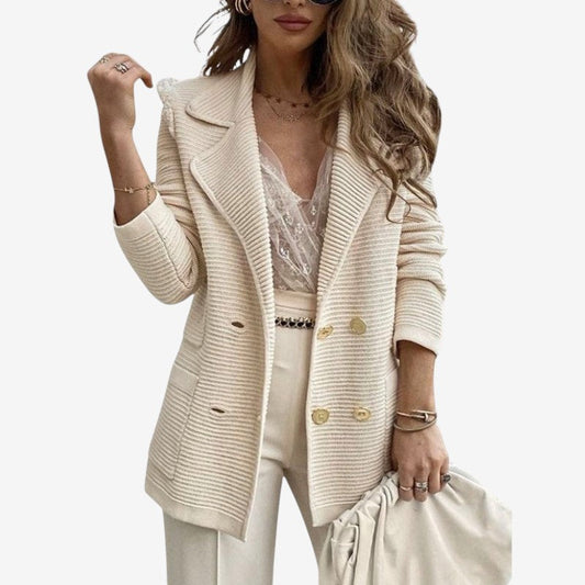 Blouson Femme Élégant à Fermeture Double - LuxeStyle