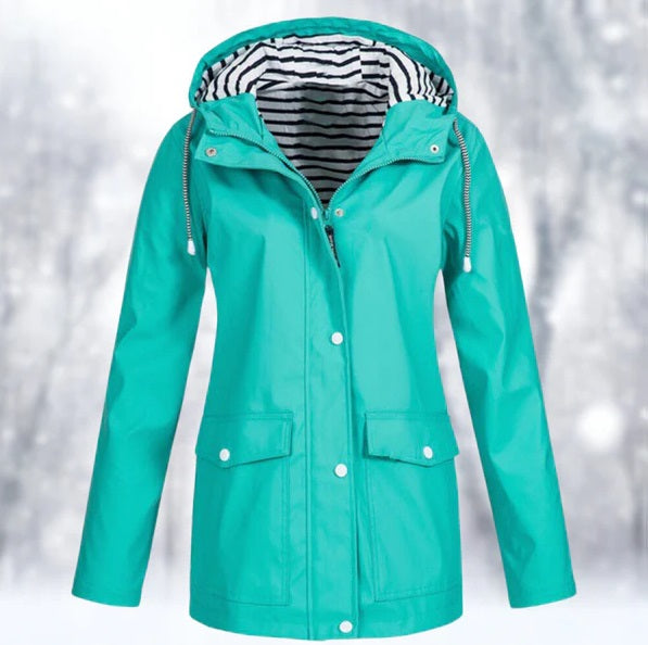 Veste Imperméable Jaune Citron - Élégance Féminine & Protection Anti-Pluie