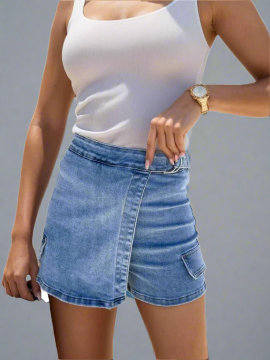 Culottes Jeans Féminines - Pantalon Court Confort et Élégant pour Femme - LuxeStyle