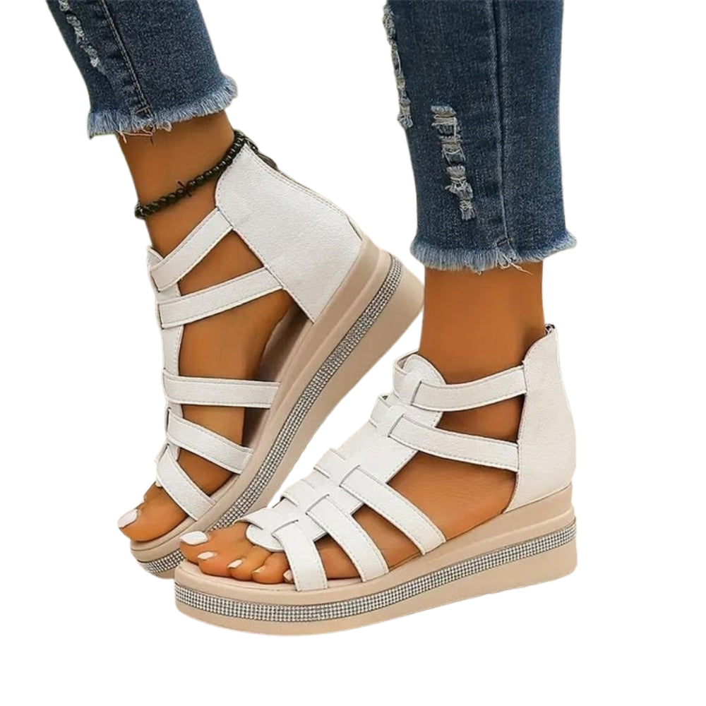 Sandales Platesforme Bout Ouvert Élégantes