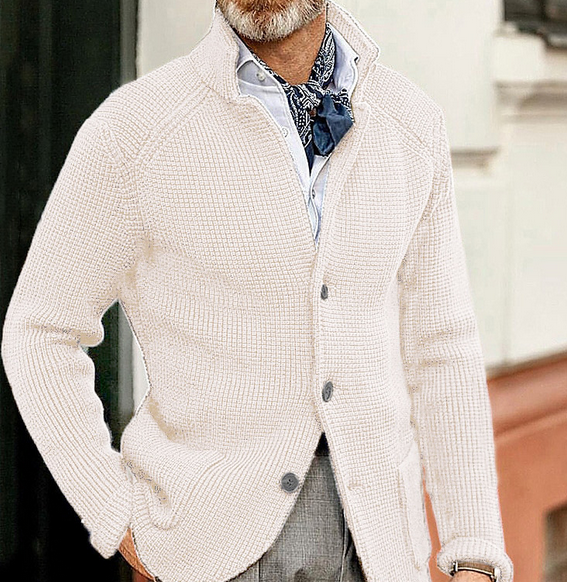 Blazer Classique Homme Élégant - Col Chemisé, Manches Longues & Chic Timeless