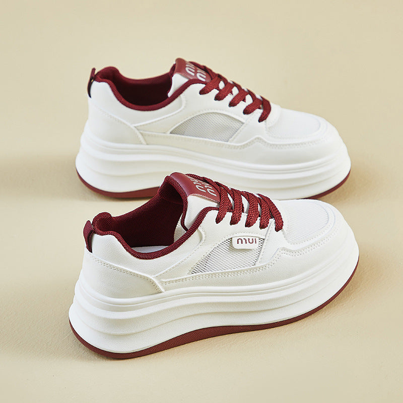Baskets Femme Blanches Confortables à Plateforme