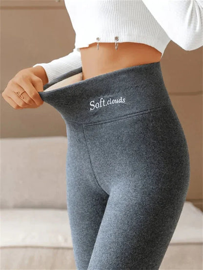 Pantalon Hiver Femme Élégant – Leggings Polaires Douillets et Élastiques