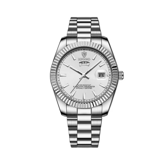 Montre Homme Acier Inoxydable Date - LuxeStyle