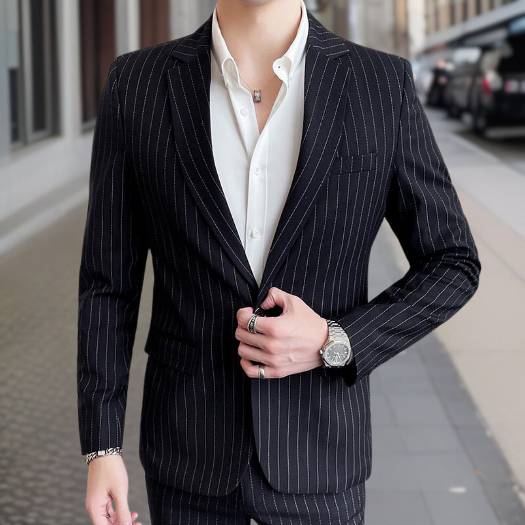 Costume Mariage Homme Élégant Rayé - luxestyle